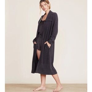 Barefoot Dreams - Gray (carbon) Long Open Cardigan. Very soft.